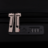 Aerolite 40x20x25cm Ryanair Maximum Under Seat Lightweight Eco Friendly Hard Shell Carry On Hand Cabin Luggage Travel Suitcase with 2 Wheels and TSA Approved Lock Black - Aerolite UK