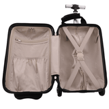 Aerolite 40x20x25cm Ryanair Maximum Under Seat Lightweight Eco Friendly Hard Shell Carry On Hand Cabin Luggage Travel Suitcase with 2 Wheels and TSA Approved Lock Black - Aerolite UK