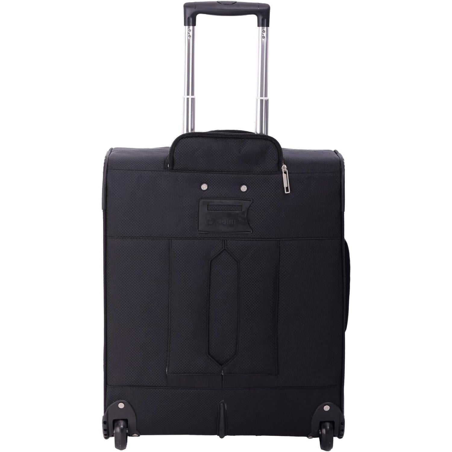 Aerolite 56x45x25cm British Airways Jet2 & easyJet Upgrade Maximum Allowance Large Lightweight 2 Wheel Carry On Hand Cabin Luggage Bag Suitcase 56x45x25 with TSA Approved Lock Black - Aerolite UK