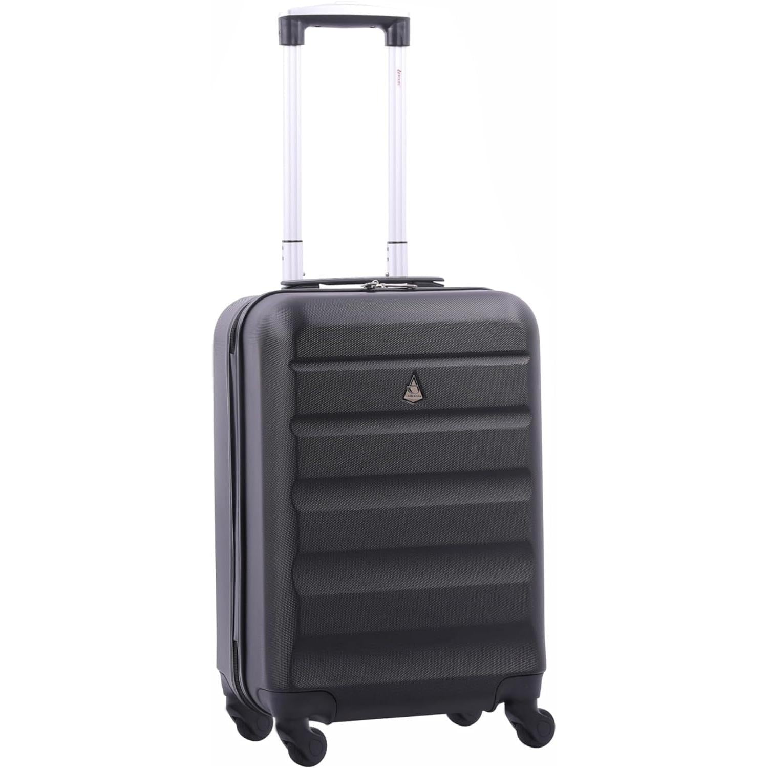 Aerolite (55x38x20cm) Emirates Max Size Hard Shell Carry On Hand Cabin Luggage Suitcase with 4 Wheels, Fits Ryanair, British Airways, easyJet & Many More - Aerolite UK