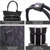 Aerolite 45x36x20cm easyJet Maximum Super Premium Quality Eco Friendly Laptop Bag - Fits up to 16.5", Overnight Hand Cabin Luggage Shoulder Bag Quilted with 10 Year Warranty (Black) + Luggage Scale + TSA Lock - Aerolite UK