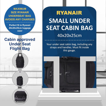 Aerolite 40x20x25 Ryanair Maximum Size Backpack Trolley Bag with 2 Wheels Eco-Friendly Cabin Luggage Approved Extendable Handle Travel Carry On Holdall Flight Rucksack with 10 Year Warranty - Aerolite UK