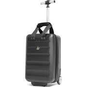 Aerolite 40x20x25cm Approved for Ryanair Under Seat Lightweight Eco Friendly Hard Shell Carry On Hand Cabin Luggage Travel Suitcase with 2 Wheels and TSA Approved Lock Black