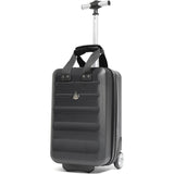 Aerolite 40x20x25cm Approved for Ryanair Under Seat Lightweight Eco Friendly Hard Shell Carry On Hand Cabin Luggage Travel Suitcase with 2 Wheels and TSA Approved Lock Black