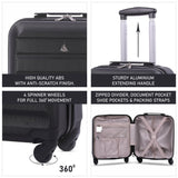 Aerolite 45x36x20cm easyJet Maximum Size Hard Shell Carry On Hand Cabin Luggage Underseat Flight Suitcase with 4 Wheels - Aerolite UK