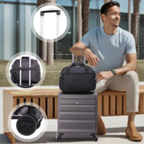 Aerolite 56x45x25cm easyJet Large Cabin, British Airways, Jet2 Maximum Allowance 8 Wheel Suitcase, Ultra Lightweight Carry On Hand Cabin Luggage Suitcase with Built - In TSA Approved Lock, 57L Capacity - Aerolite UK