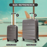 Aerolite Hard Shell Suitcase Luggage Group Travel Bundle - 2 x 21 Cabin Hand Luggage + 1 x Large 29" Hold Luggage Suitcase (3 Piece Luggage Set)