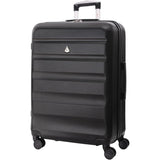Black Aerolite 25" medium suitcase with 8 wheels