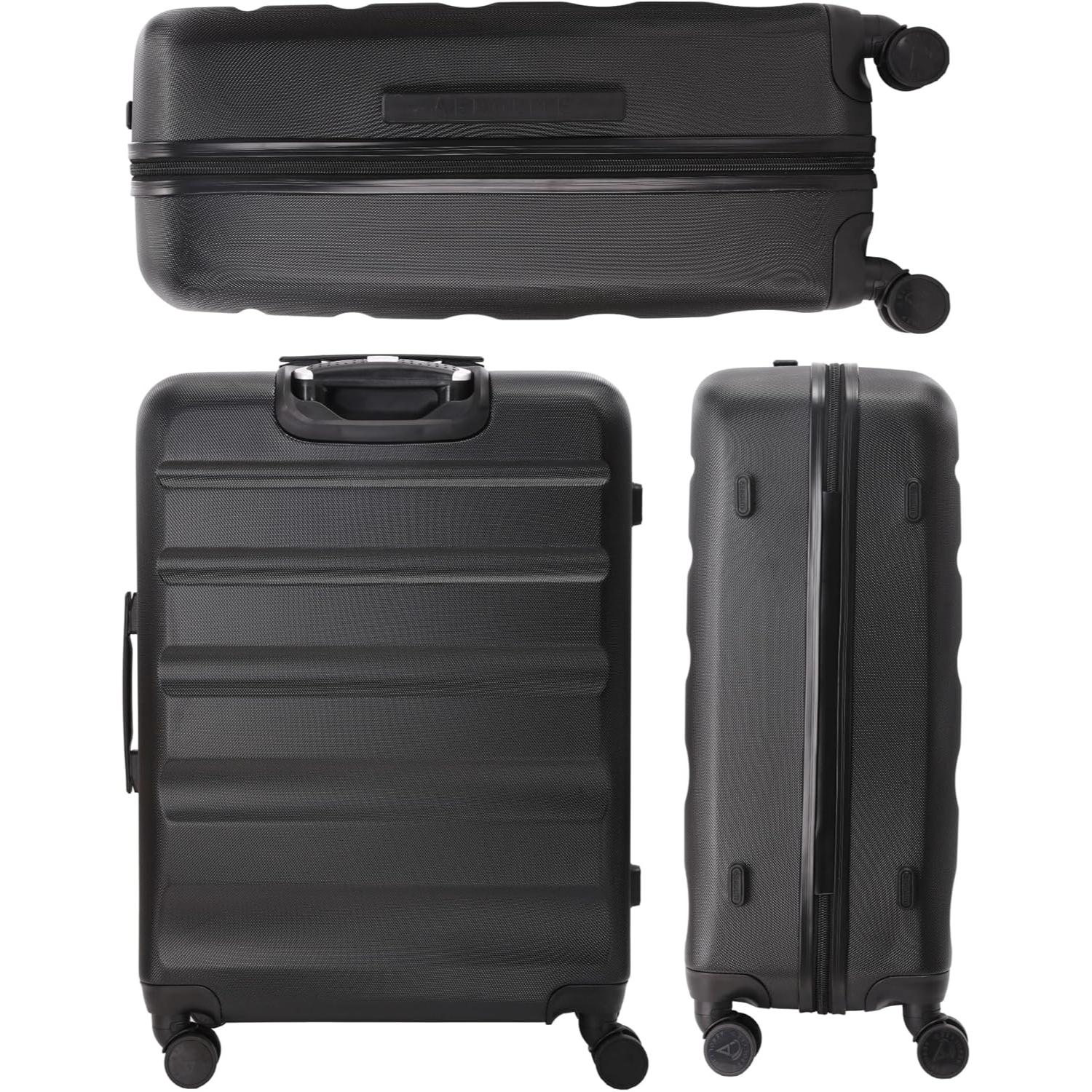 Black Aerolite suitcase multiple angle views