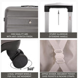 Close-up of Aerolite suitcase details and features