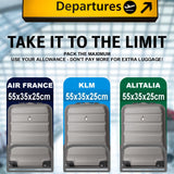 Aerolite (55x35x25cm) Hard Shell Carry On Hand Cabin Luggage Suitcase with 4 Wheels, Max Size for Air Europa, Air France, Alitalia, KLM & Transavia - Aerolite UK