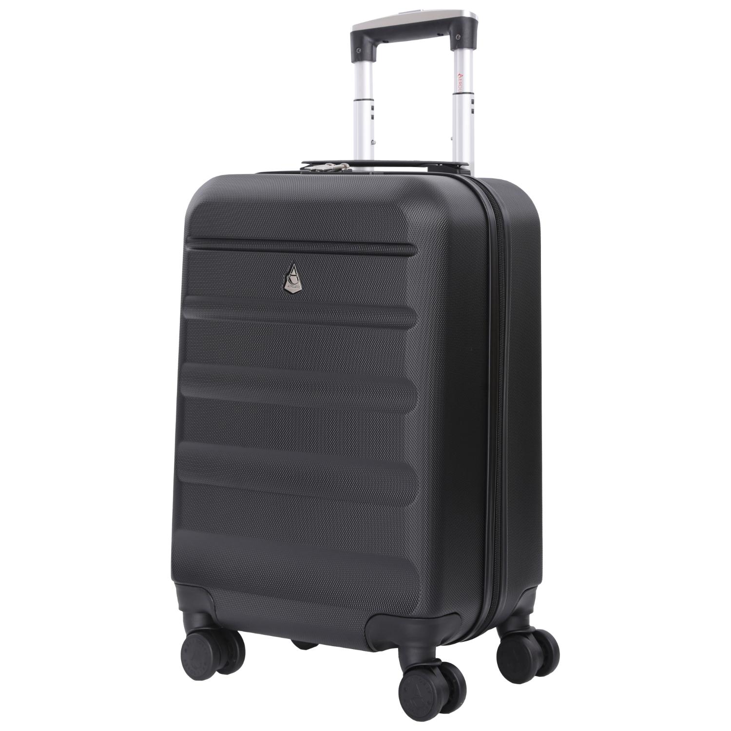 Aerolite black hard shell carry-on suitcase