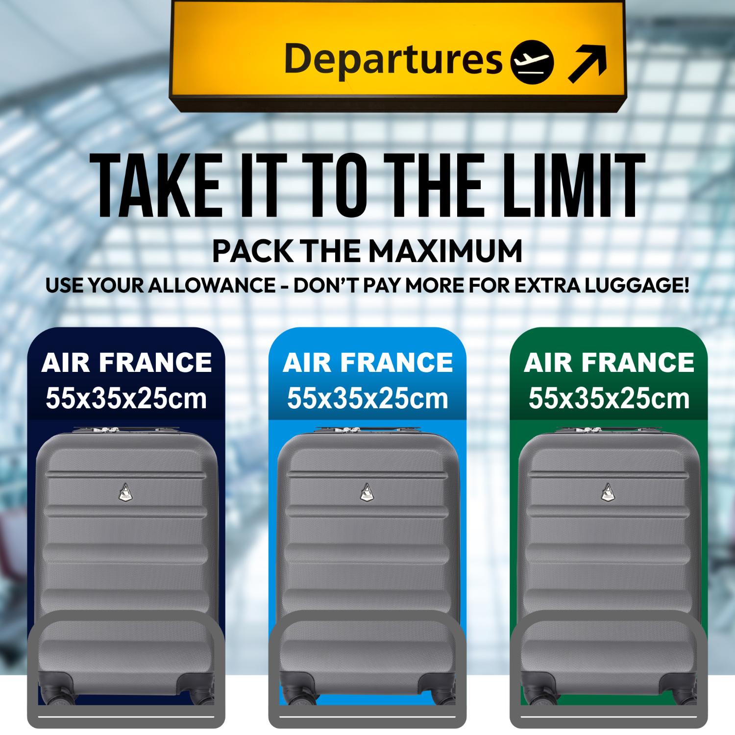 Aerolite suitcase size comparison for Air France