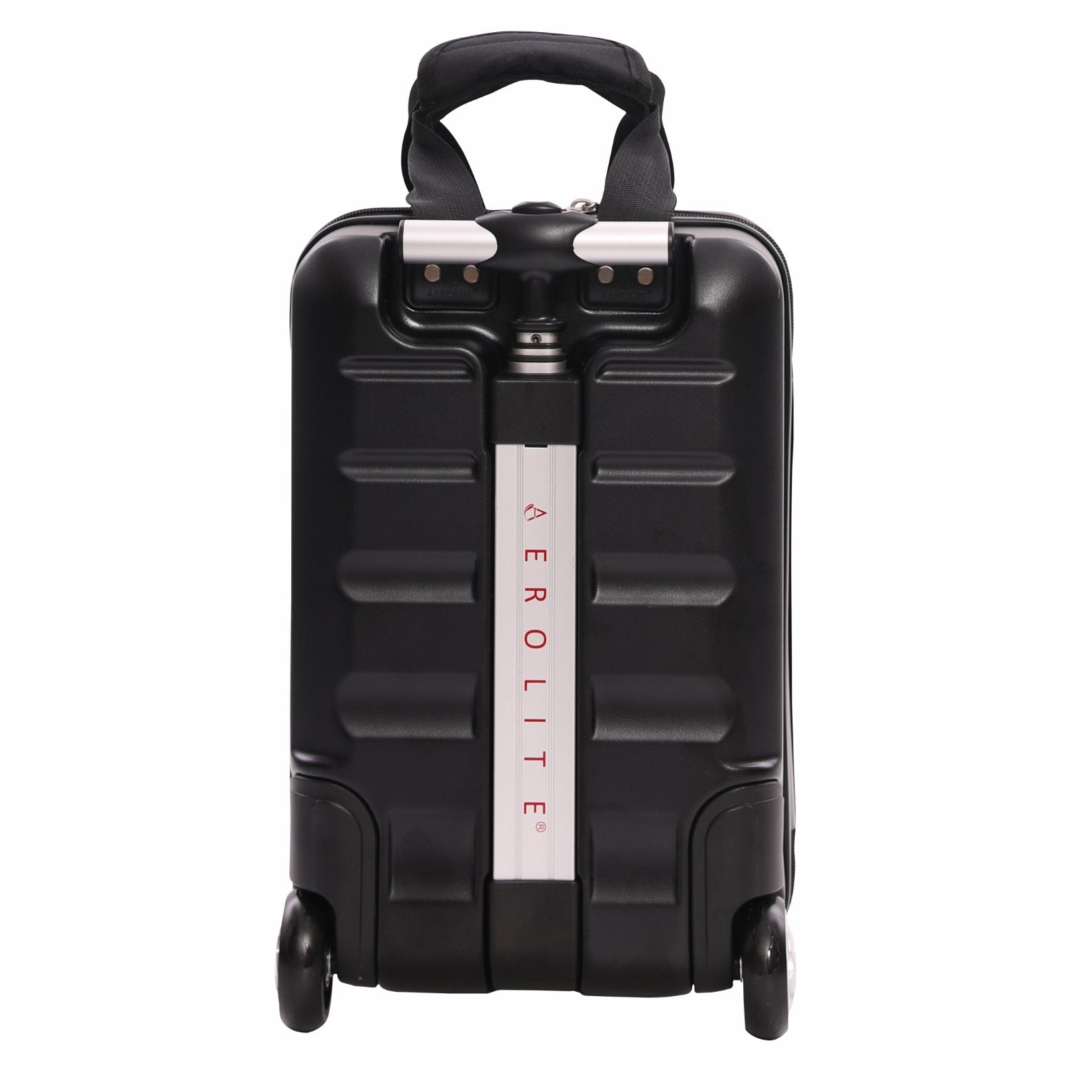 Aerolite Ryanair Approved Cabin Bag 40x20x25cm– Lightweight 2-Wheel Hard Shell Underseat Trolley with TSA Lock – Eco-Friendly Interior – Black