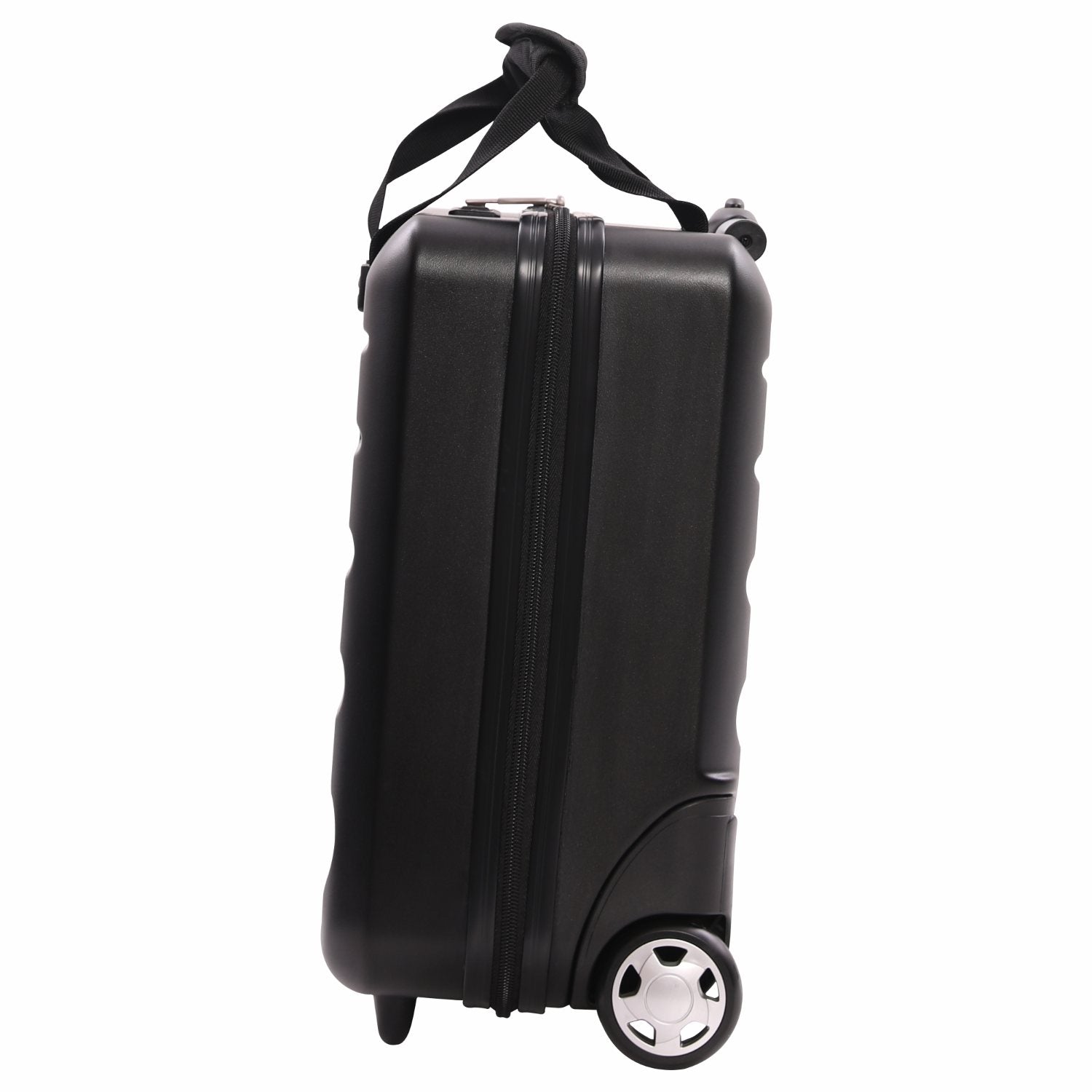 Aerolite Ryanair Approved Cabin Bag 40x20x25cm– Lightweight 2-Wheel Hard Shell Underseat Trolley with TSA Lock – Eco-Friendly Interior – Black