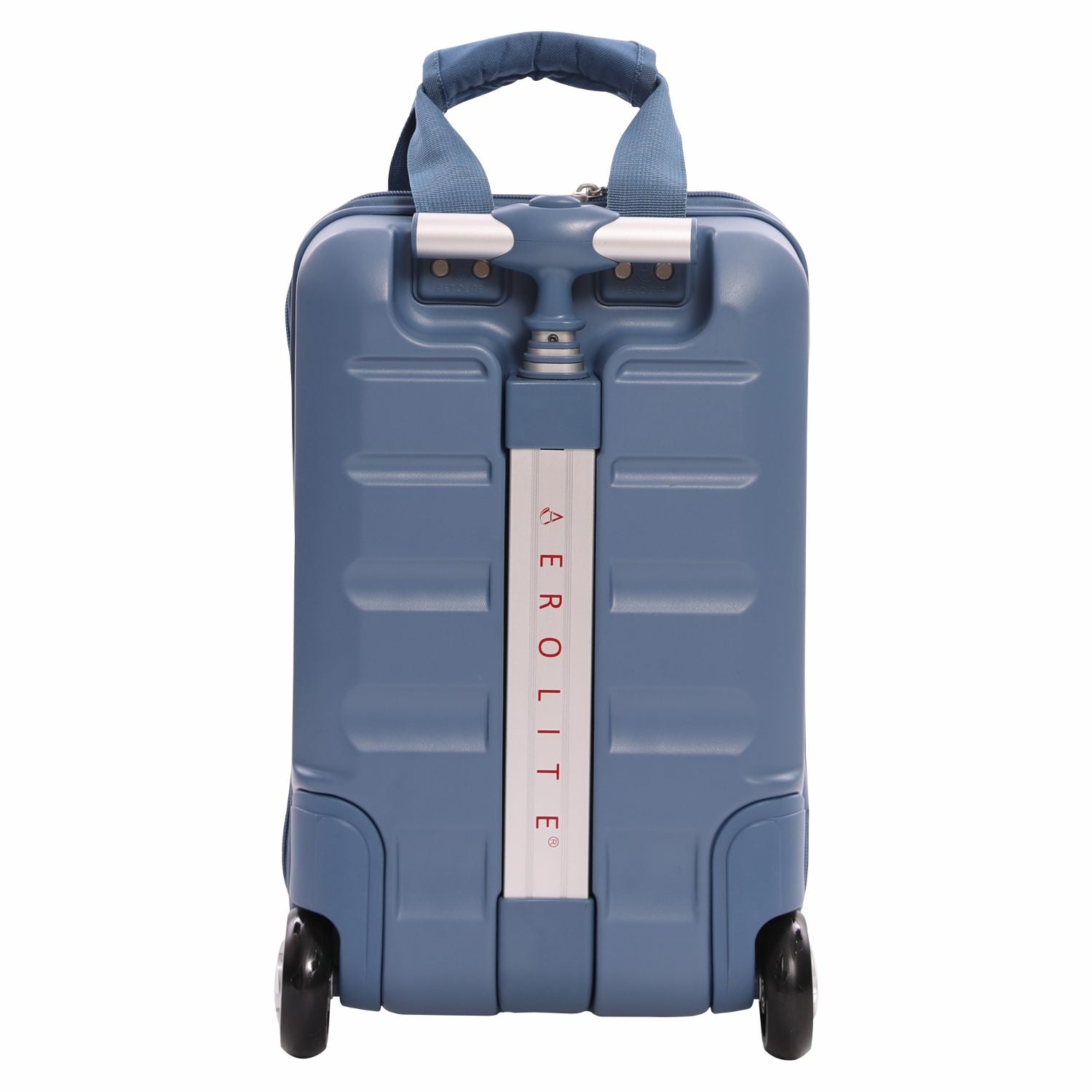 Aerolite Ryanair Approved Cabin Bag 40x20x25cm – Lightweight 2-Wheel Hard Shell Underseat Trolley with TSA Lock – Eco-Friendly Interior – Blue