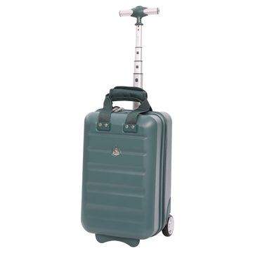 Aerolite Ryanair Approved Cabin Bag 40x20x25cm– Lightweight 2-Wheel Hard Shell Underseat Trolley with TSA Lock – Eco-Friendly Interior – Forest Green