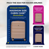 Aerolite Ryanair Cabin Bag Bundle – Expandable 55x40x20/23cm Hard Shell Suitcase + 40x30x20cm Underseat Bag (Latest Ryanair Size), Airline-Approved Carry-On Luggage Set with TSA Lock