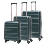 Aerolite 3-Piece Luggage Set – Lightweight Hard Shell Suitcases with 4 Dual Spinner Wheels & TSA Lock – Expandable Cabin (21”), Medium (24”), Large (28”) – Expandable Carry-On Case Included – Forest Green