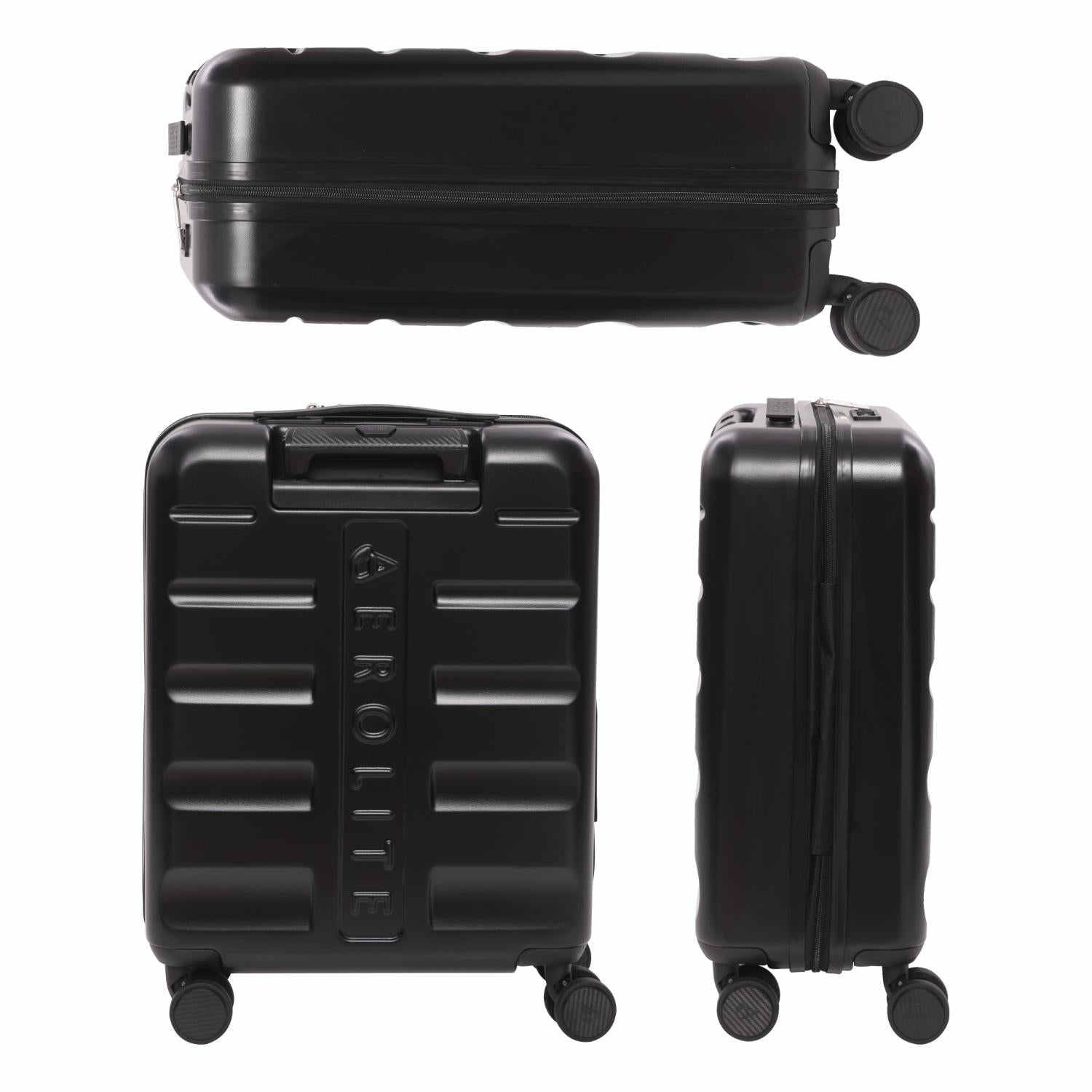 Aerolite Ryanair Cabin Bag Bundle – Expandable 55x40x20/23cm Hard Shell Suitcase + 40x30x20cm Underseat Bag (Latest Ryanair Size), Airline-Approved Carry-On Luggage Set with TSA Lock