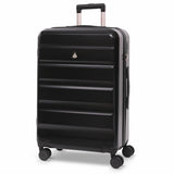 Aerolite 3-Piece Luggage Set – Lightweight Hard Shell Suitcases with 4 Dual Spinner Wheels & TSA Lock – Expandable Cabin (21”), Medium (24”), Large (28”) – Expandable Carry-On Case Included – Black