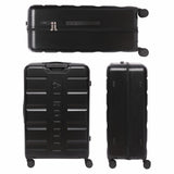 Aerolite 3-Piece Luggage Set – Lightweight Hard Shell Suitcases with 4 Dual Spinner Wheels & TSA Lock – Expandable Cabin (21”), Medium (24”), Large (28”) – Expandable Carry-On Case Included – Black