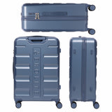 Aerolite 24” Medium 67L ABS Check-In Suitcase – Lightweight Hard Shell Luggage with 4 Spinner Wheels, TSA Lock & Organised Interior – Blue
