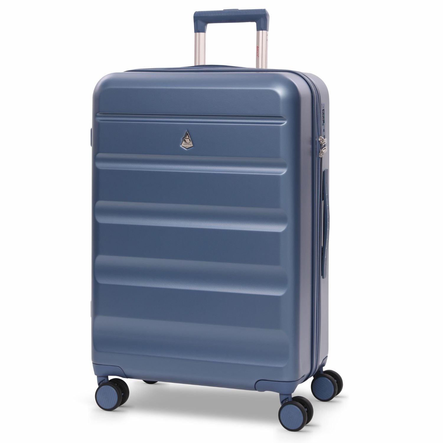 Aerolite 24” Medium 67L ABS Check-In Suitcase – Lightweight Hard Shell Luggage with 4 Spinner Wheels, TSA Lock & Organised Interior – Blue