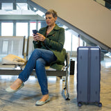 Aerolite Extra Large XL 32" 144L Lightweight ABS Hard Shell Suitcase, 4 Dual Wheel Spinner, TSA Lock, Heavy-Duty Check-In Travel Luggage - Blue