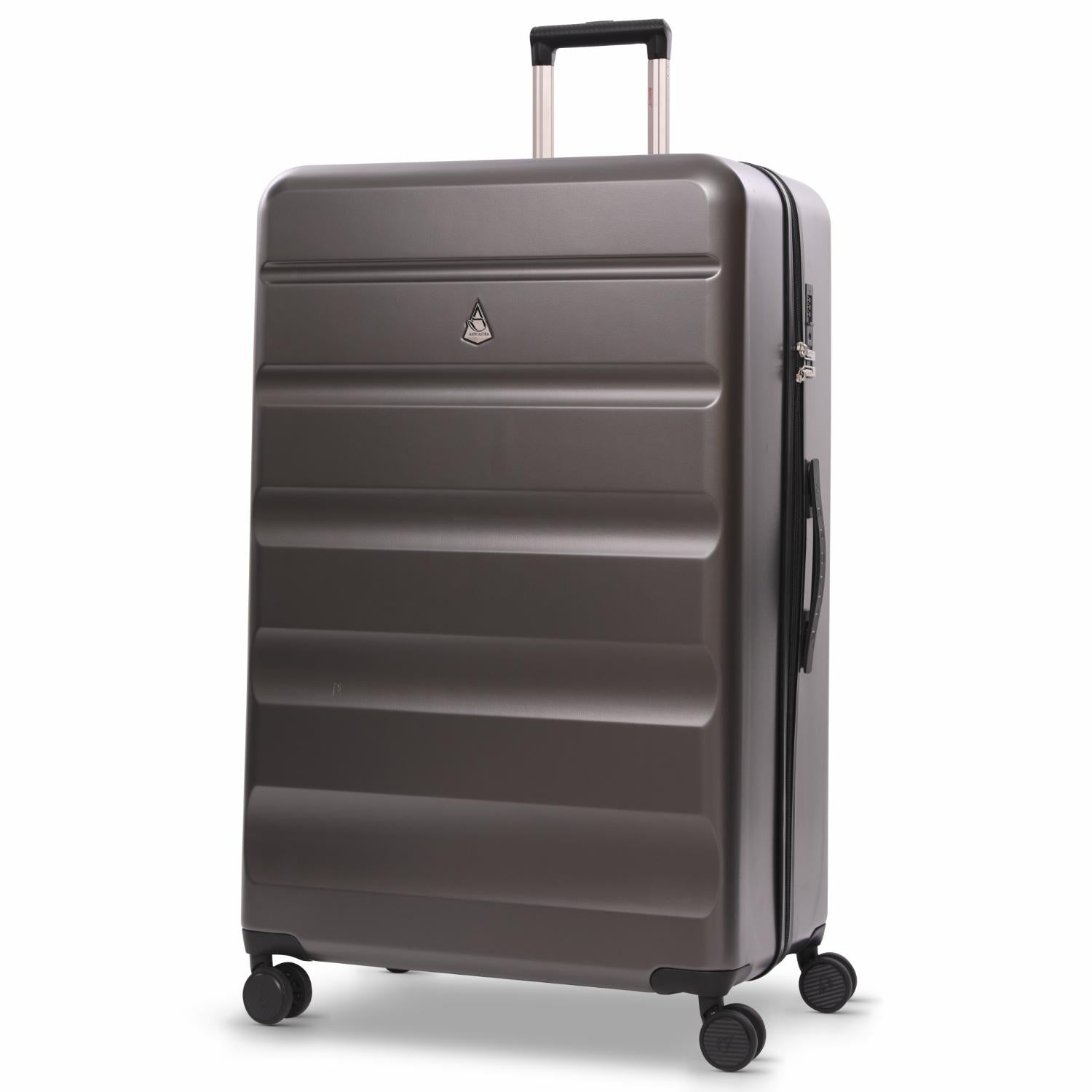Aerolite Extra Large XL 32" 144L Lightweight ABS Hard Shell Suitcase, 4 Dual Wheel Spinner, TSA Lock, Heavy-Duty Check-In Travel Luggage - Charcoal