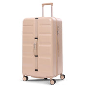 Aerolite 101L Large Trunk Suitcase with 4+1 Spinner Wheels, ABS Hard Shell Luggage with TSA Lock, Lightweight Check-in Travel Suitcase Trunk - Beige
