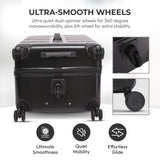 Aerolite 101L Large Trunk Suitcase with 4+1 Spinner Wheels, ABS Hard Shell Luggage with TSA Lock, Lightweight Check-in Travel Suitcase Trunk - Black