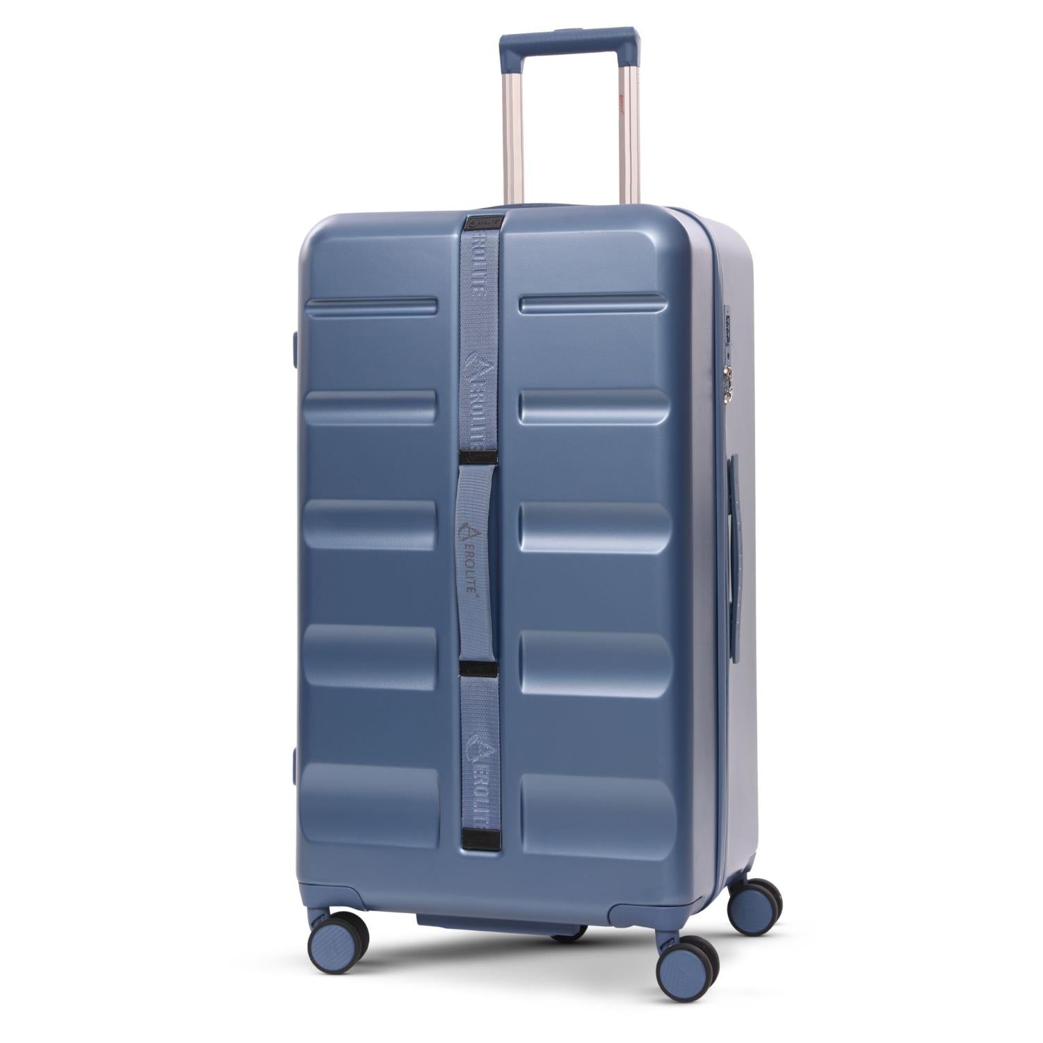 Aerolite 101L Large Trunk Suitcase with 4+1 Spinner Wheels, ABS Hard Shell Luggage with TSA Lock, Lightweight Check-in Travel Suitcase Trunk - Blue