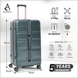 Aerolite 101L Large Trunk Suitcase with 4+1 Spinner Wheels, ABS Hard Shell Luggage with TSA Lock, Lightweight Check-in Travel Suitcase Trunk - Forest Green