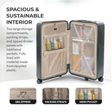 Aerolite 101L Large Trunk Suitcase with 4+1 Spinner Wheels, ABS Hard Shell Luggage with TSA Lock, Lightweight Check-in Travel Suitcase Trunk - Forest Green