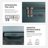 Aerolite 101L Large Trunk Suitcase with 4+1 Spinner Wheels, ABS Hard Shell Luggage with TSA Lock, Lightweight Check-in Travel Suitcase Trunk - Forest Green