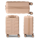 Aerolite 55x35x25cm Hard Shell Carry On Hand Cabin Luggage Suitcase with 4 Spinner Wheels & TSA Lock – Max Size Cabin Bag for Air Europa, Air France, ITA Airways, KLM & Transavia - Beige