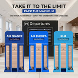 Aerolite 55x35x25cm Hard Shell Carry On Hand Cabin Luggage Suitcase with 4 Spinner Wheels & TSA Lock – Max Size Cabin Bag for Air Europa, Air France, ITA Airways, KLM & Transavia - Beige