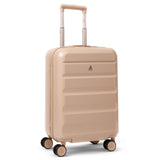 Aerolite 55x35x25cm Hard Shell Carry On Hand Cabin Luggage Suitcase with 4 Spinner Wheels & TSA Lock – Max Size Cabin Bag for Air Europa, Air France, ITA Airways, KLM & Transavia - Beige