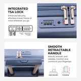 Aerolite 55x35x25cm Hard Shell Carry On Hand Cabin Luggage Suitcase with 4 Spinner Wheels & TSA Lock – Max Size Cabin Bag for Air Europa, Air France, ITA Airways, KLM & Transavia - Blue