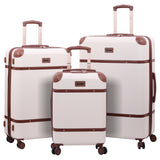 Aerolite Vintage Classic Retro Style Lightweight ABS Hard Shell Luggage With In-Built TSA Lock & Ultra Quiet Hinomoto 8-Wheels (Cabin 21", Medium 25", Large 29") - Aerolite UK