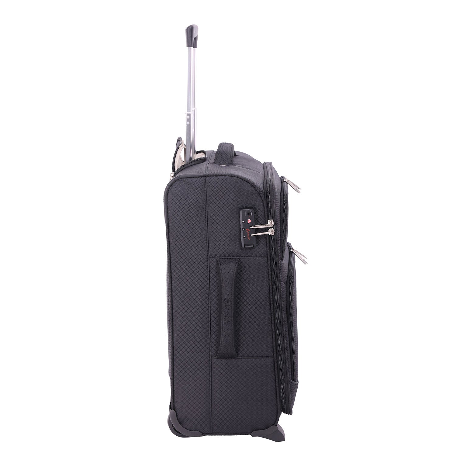 Aerolite 56x45x25cm British Airways Jet2 & easyJet Upgrade Maximum Allowance Large Lightweight 2 Wheel Carry On Hand Cabin Luggage Bag Suitcase 56x45x25 with TSA Approved Lock Black - Aerolite UK