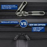 Aerolite Expandable Premium Cabin Suitcase 55x40x23cm to 55x40x26cm – Max Size for Wizz Air Priority, Lufthansa, Eurowings, Norwegian – Lightweight 4-Wheel Carry On Hand Luggage, 50L, Black