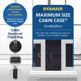 Aerolite Wizz Air Max Cabin Bundle – Expandable 55x40x23cm Suitcase + 40x30x20cm Underseat Holdall - Lightweight, Eco-Friendly Travel Set