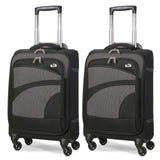 Aerolite Super Lightweight 4 Wheels Soft Shell Cabin & Hold Luggage, Cabin Size Approved for Ryanair (Priority), easyJet (Plus/Large Cabin), British Airways, Delta, Lufthansa, (Cabin 21