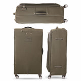 Aerolite 30" Super Lightweight Soft Shell Large Checked In Hold Luggage Suitcase with 8 Wheels, 108L Capacity - Midnight Fern