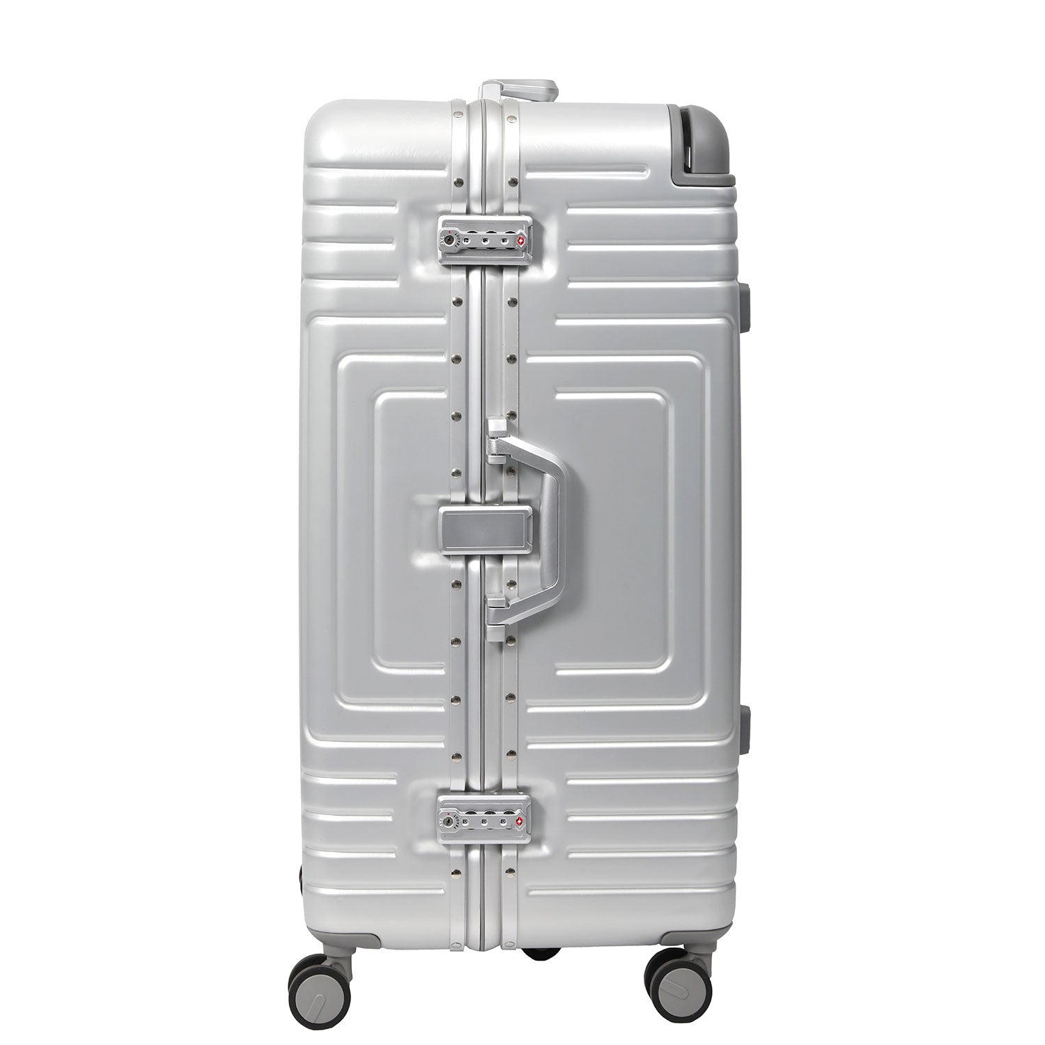 Aerolite Zipperless  Aluminium Frame Trunk, Premium Trunk Suitcase, TSA Latch-Lock, Aluminium Frame, Silent Hinomoto Wheels, 97.6L Large Luggage