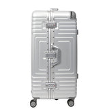 Aerolite Zipperless  Aluminium Frame Trunk, Premium Trunk Suitcase, TSA Latch-Lock, Aluminium Frame, Silent Hinomoto Wheels, 97.6L Large Luggage