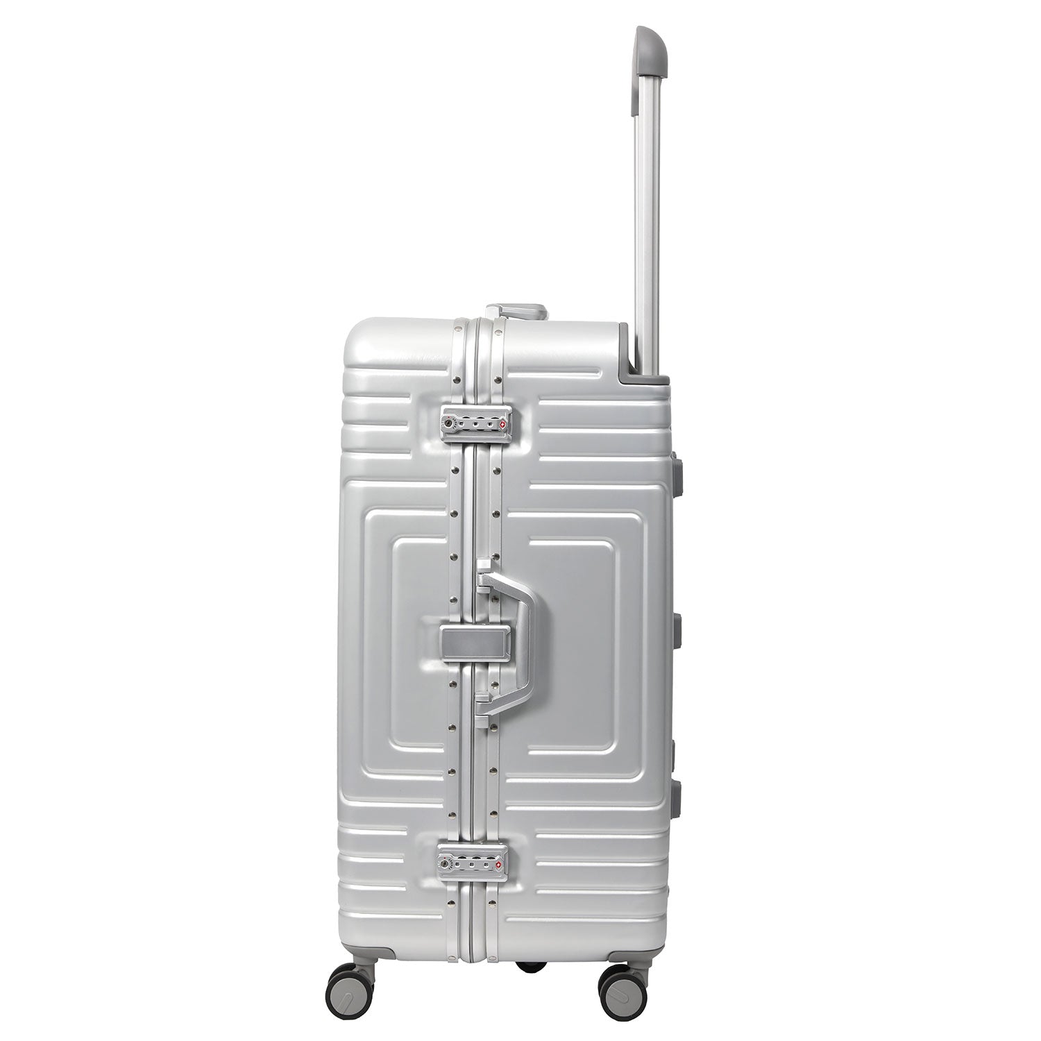 Aerolite Zipperless  Aluminium Frame Trunk, Premium Trunk Suitcase, TSA Latch-Lock, Aluminium Frame, Silent Hinomoto Wheels, 97.6L Large Luggage