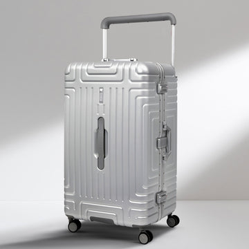 Aerolite Zipperless  Aluminium Frame Trunk, Premium Trunk Suitcase, TSA Latch-Lock, Aluminium Frame, Silent Hinomoto Wheels, 97.6L Large Luggage